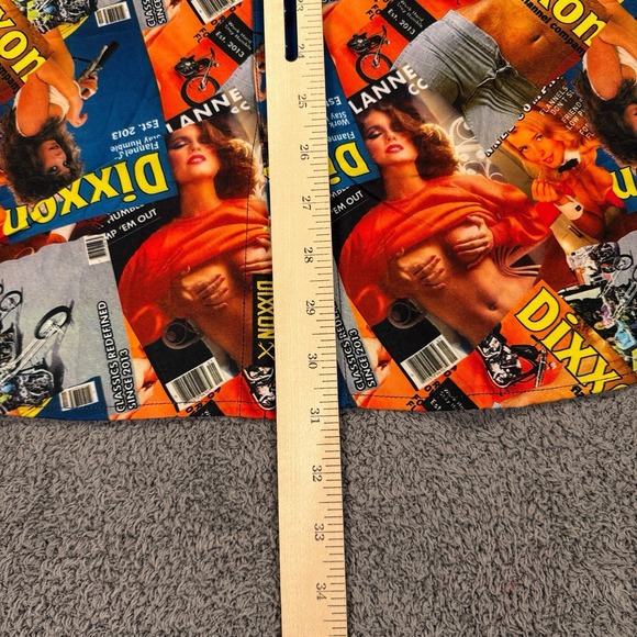 Dixxon Flannel Co The Articles Shirt Mens‎ Medium Orange Pin Up Magazine Party - Picture 6 of 8